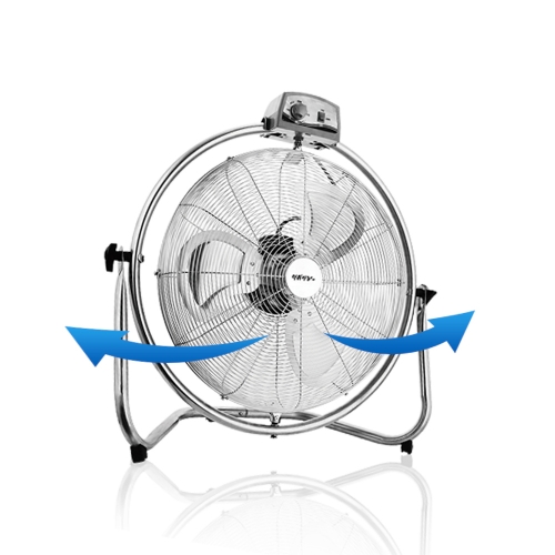 【 알루미늄 날개 】공업용 지구본 데스크 팬 16"인치 (좌·우회전) HV-1624D (크롬)