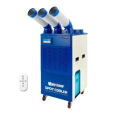 【 냉방/제습/송풍 】산업용 이동식에어컨 3구 실외기 없이 설치가능(21평형) HIA-03(블루)